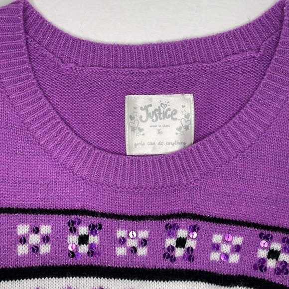 Justice Beautiful Snowflake Sweater dress with matching leggings sz girls 14/16 - Picture 4 of 16